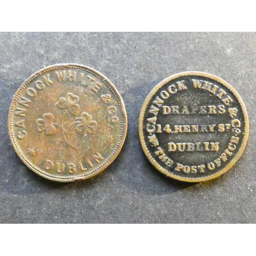 436 - TRADESMEN’S TOKENS – 19TH CENTURY UNOFFICIAL FARTHING.  Ireland, Dublin, Cannock, White & Co., Bell-... 