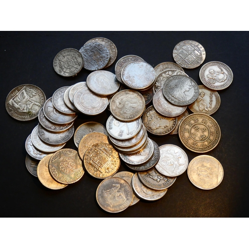 456 - COPIES, COUNTERFEITS, ETC.  Collection of modern crown-sized replicas of world coins, and a few fant... 