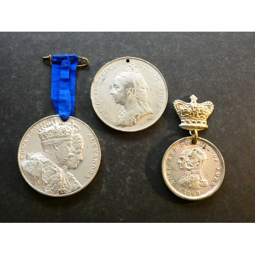 499 - MEDALLIONS – ROYALTY.  Yorkshire, Sheffield interest, including 1895, visit of Duke & Duchess of Yor... 