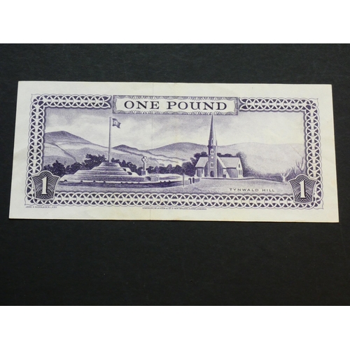 69 - ISLE OF MAN.  1 Pound, ND(1959-1966), sign. R.H. GARVEY, M501 (IM31a, P-25a), serial number B037835,... 