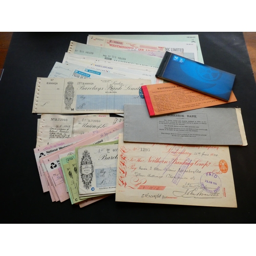 77 - CHEQUES.  Collection of used and un-used cheques, circa 1908 to 1995, including used; Barclays x30, ... 