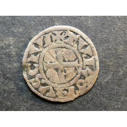 87 - MEDIAEVAL FRANCE.  Touraine, Tours, Abbey of St. Martin de Tours, billon Denier, 0.75g, c.1150-1200,... 