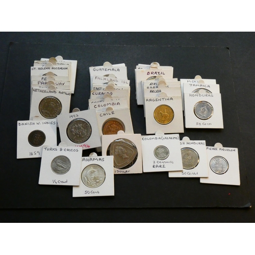 96 - COLLECTION – Americas & Caribbean.  19th & 20th century minors, a few silver, including Bahamas, 50 ... 