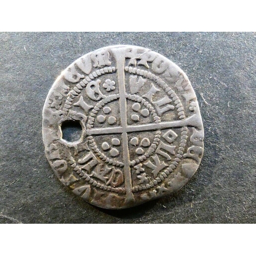 10 - COINS - GREAT BRITAIN.  England, Henry VI (First reign, 1422-1461), silver Half-Groat, 1.55g, Calais... 