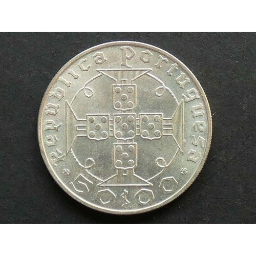 57 - COINS - SÃO TOMÉ & PRINCIPE.  Portuguese colony (to 1975), silver 50 Escudos, 1970, 500th anniversar... 