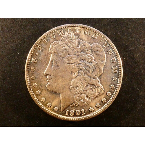 65 - COINS - UNITED STATES OF AMERICA. Silver 1 Dollar, 1901, New Orleans mint, mintmark O below wreath, ... 