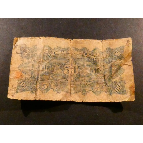 13 - CHINA.  Hunan Provincial Bank – Provincial Bank of Hunan, 50 Cents, 1935 issue, P-S1970, Good, ragge... 