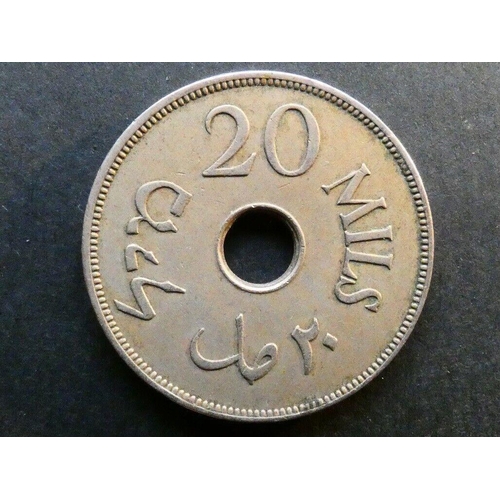 349 - PALESTINE.  20 Mils, 1940, KM5, VF