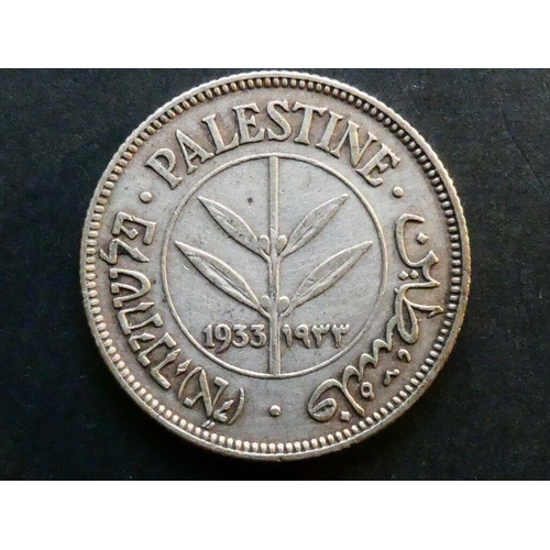 350 - PALESTINE.  50 Mils, 1933, KM6, F/F+