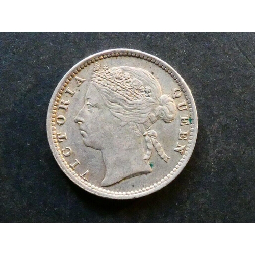 373 - STRAITS SETTLEMENTS.  10 Cents, 1891, KM11, VF+