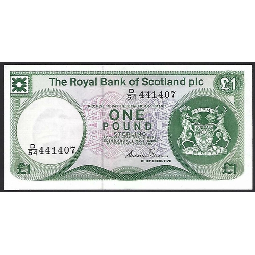 13 - GREAT BRITAIN.  Scotland, Royal Bank of Scotland, 5x 1 Pound, 1st may 1986, sign. Charles R. Winter,... 