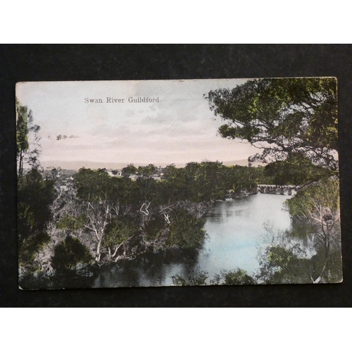 20 - AUSTRALIA.  Postcard, view of Murray River, with Western Australia penny stamp, postmarked Perth, 23... 