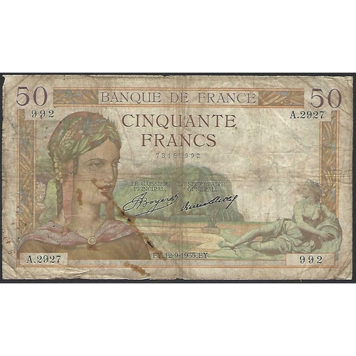 34 - FRANCE.  Assignat of 5 Livres, 10 Brumaire, L'An 2 ( = 31.10.1793), sign. Henriot, P-A76, VF, vertic... 