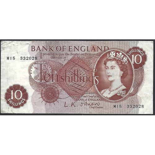 9 - GREAT BRITAIN.  Bank of England, various, including 10 Shillings, ND(1961-1962), sign. L.K. O'Brien,... 