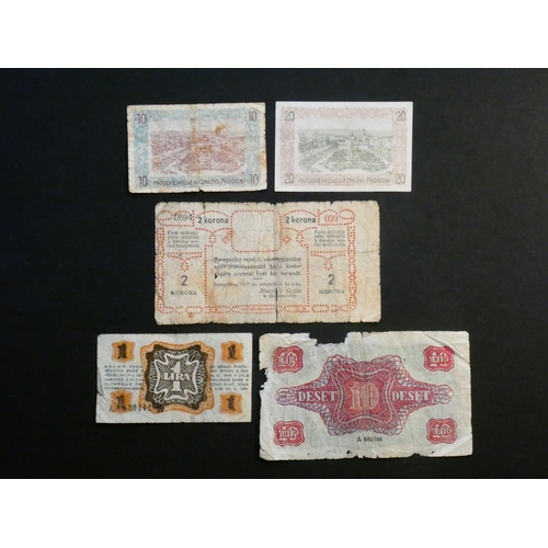 98 - WORLD - EUROPE.  CROATIA, Zagreb, 10 Filira, local currency, 14th June 1919, VG & 20 Filira, similar... 