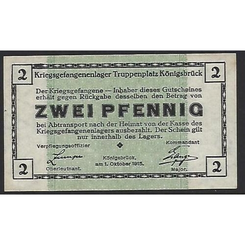 47 - GERMANY.  Prisoner of War camp money, Königsbrück, 1 Pfennig, 