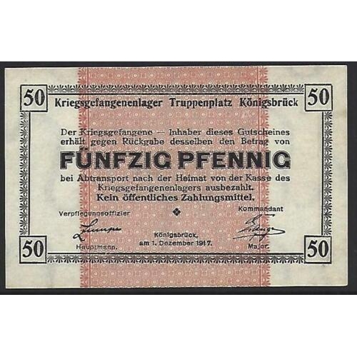 47 - GERMANY.  Prisoner of War camp money, Königsbrück, 1 Pfennig, 