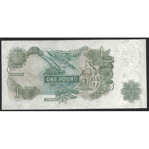 5 - GREAT BRITAIN.  Bank of England, 1 Pound, ND(1966-1970), sign. J.S. Fforde, replacement issue, B306 ... 