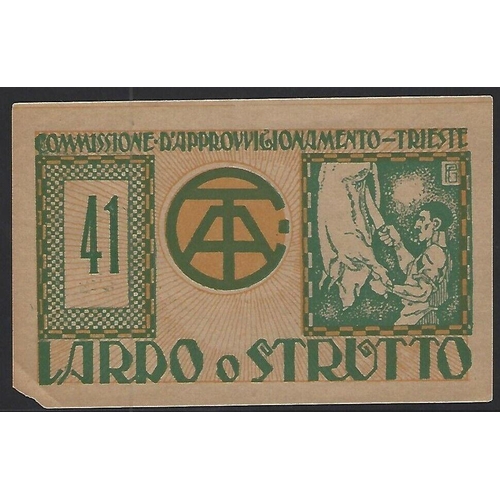 62 - ITALY.  Trieste, 3x ration vouchers, circa 1920, issued by the Trieste Procurement Commission, COMMI... 