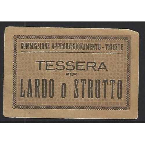 62 - ITALY.  Trieste, 3x ration vouchers, circa 1920, issued by the Trieste Procurement Commission, COMMI... 