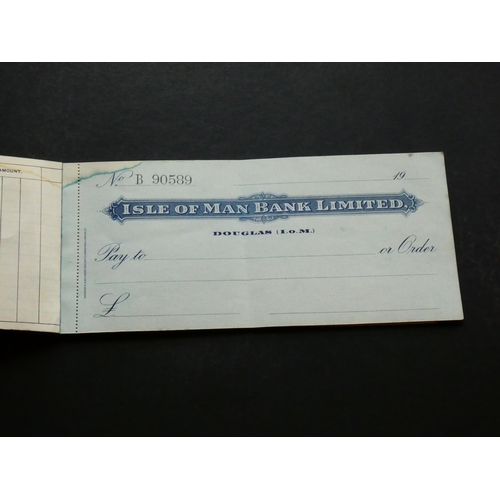 109 - CHEQUES.  Isle of Man, ISLE OF MAN BANK LIMITED, DOUGLAS, unused book of twelve cheques, circa 1940s... 