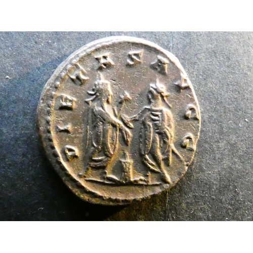 136 - ROMAN IMPERIAL.  Valerian (253-260CE), billon Antoninianus, 4.00g, obverse; IMP C LIC VALERIANVS P F... 