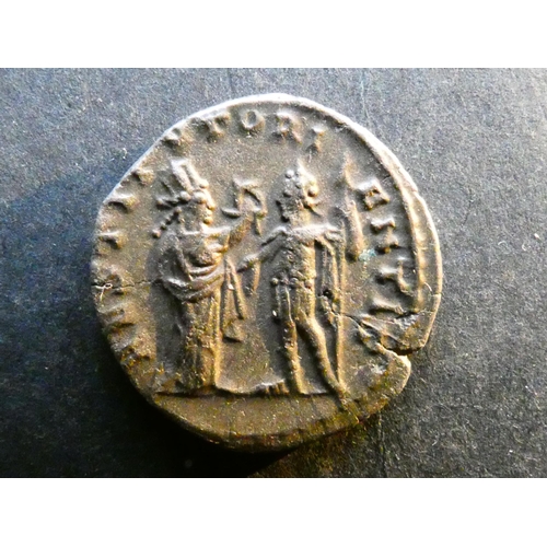 138 - ROMAN IMPERIAL.  Valerian (253-260CE), billon Antoninianus, 3.40g, obverse; IMP C LIC VALERIANVS P F... 