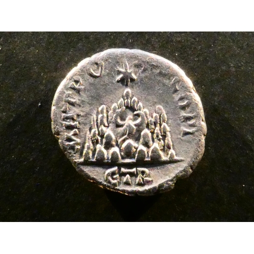 140 - ROMAN PROVINCIAL.  Septimius Severus (193-211CE), Silver Drachm of Cappadocia in Caesarea-Eusebia, o... 