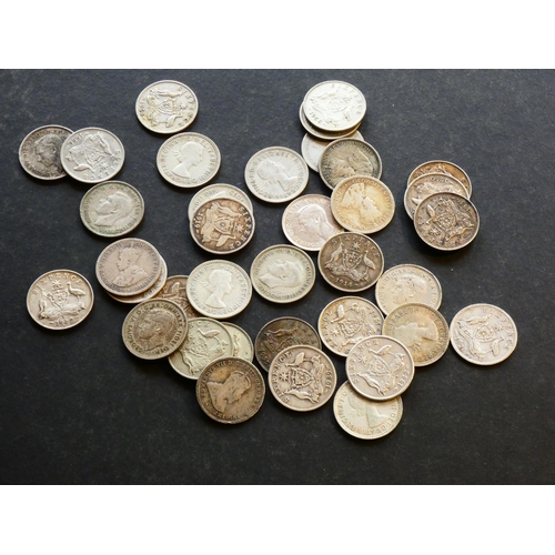 169 - AUSTRALIA.  6 Pence; 1910, 1911, 1912, 1914, 1919M, 1921, 1925, 1926, 1927, 1928, 1936, 1939, 1940, ... 