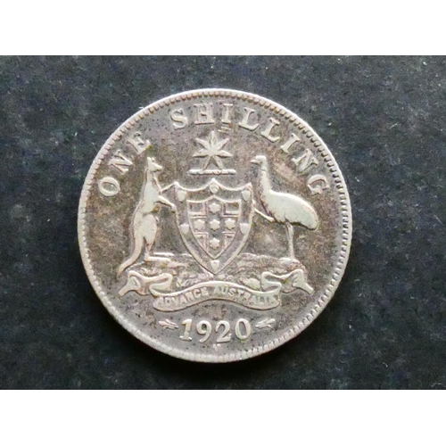 171 - AUSTRALIA.  Shilling, 1920M, KM26, F