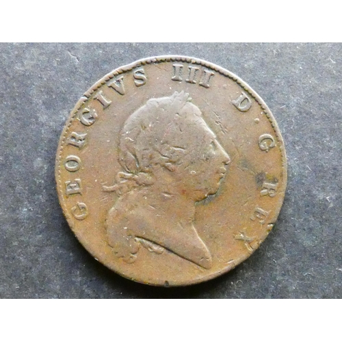 186 - BERMUDA.  Halfpenny, 1793, KM5, VG