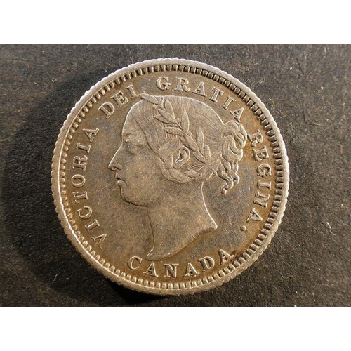 191 - CANADA.  Victoria (1837-1901), silver 10 Cents, 1888, KM3, VF