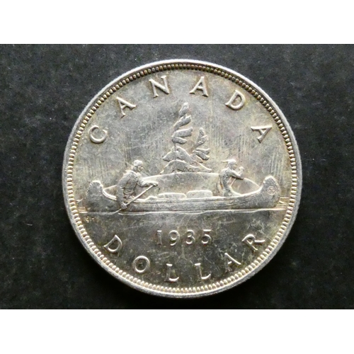 193 - CANADA.  George V (1910-1936), silver Dollar, 1935, Silver Jubilee, KM30, NEF/GVF