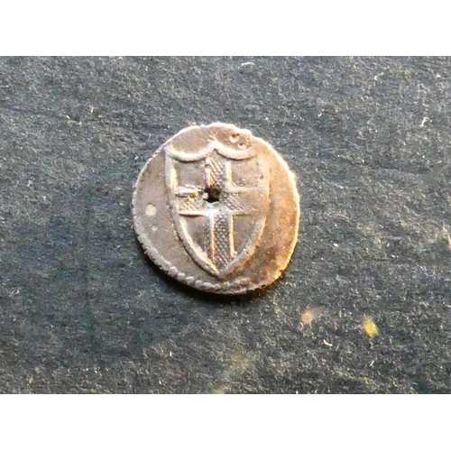 232 - ENGLAND.  Commonwealth (1649-1660), silver Halfpenny, S3223, NVF, small hole.