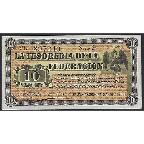 35 - MEXICO.  Oaxaca, revolutionary issue, LA CAMAR DE COMERCIO DE OAXACA, 10 Centavos, April 1915, VG, t... 