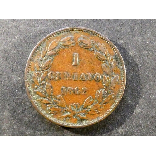 381 - VENEZUELA.  1 Centavo, 1862, Y7, GF