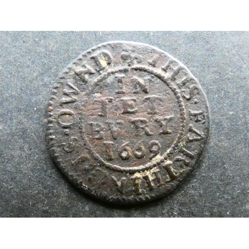 384 - TRADESMEN’S TOKENS, 17TH CENTURY.  Gloucestershire, Farthing, Tetbury, obverse; THIS FARTHING IS OWN... 