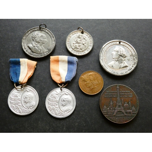 498 - MEDALLIONS, NATIONAL & LOCAL.  Various, including 1863, marriage of Prince of Wales & Alexandra, obv... 