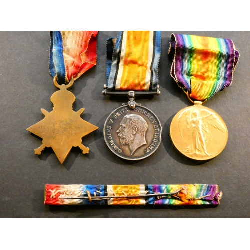 509 - UNITED KINGDOM.  WWI trio; 1914-1915 Star, British War Medal & Victory Medal, to 3413 Private M. HEN... 