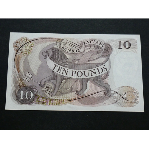 80 - GREAT BRITAIN, BANK OF ENGLAND.  10 Pounds.  Sign. PAGE, replacement, B327 (BE156b), serial number M... 