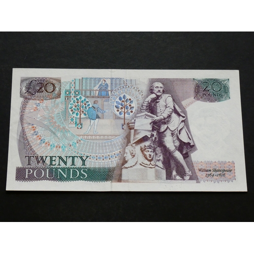 83 - GREAT BRITAIN, BANK OF ENGLAND.  20 Pounds.  Sign. SOMERSET, B351 (BE208b), first series, serial num... 