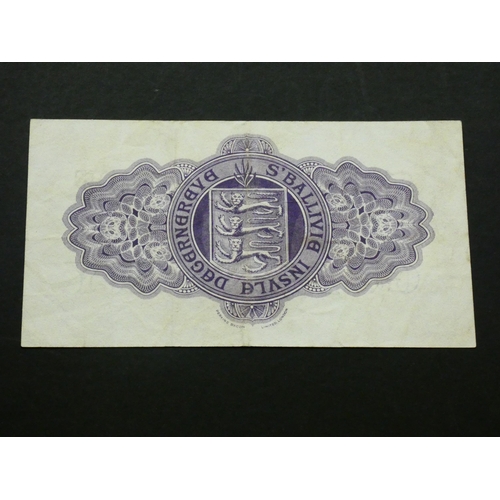 105 - GUERNSEY.  10 Shillings, 1.7.1966, last date, GU32b (P-42c), prefix 20/J, VF