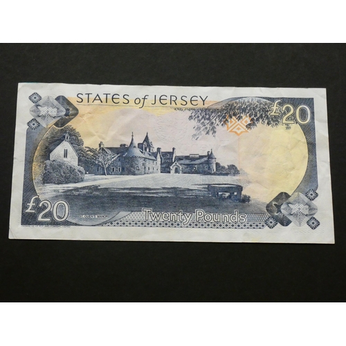 119 - JERSEY.  20 Pounds, sign. BLACK, JE43b (P-29a), serial number NC773994, NVF