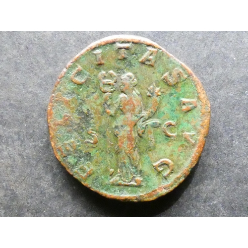 157 - ROMAN IMPERIAL.  Gordian III (238-244CE), AE Sestertius, obverse; IMP GORDIANVS PIVS FEL AVG, laurea... 