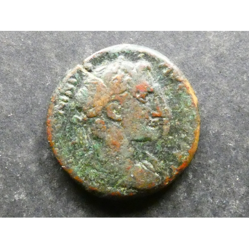 167 - ROMAN PROVINCIAL.  Antoninus Pius (138-161CE), AE24, 11.92g, of Berytus in Phoenicia, obverse; [ANT]... 