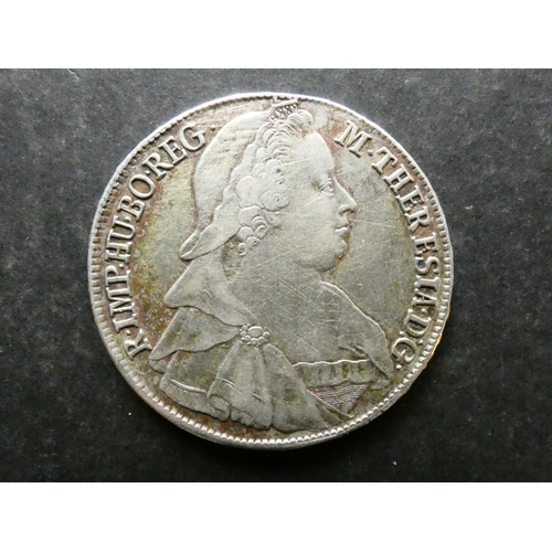 219 - AUSTRIA.  Silver Thaler, 1771 IC-SK, Vienna mint, KM1849, F, scratches.