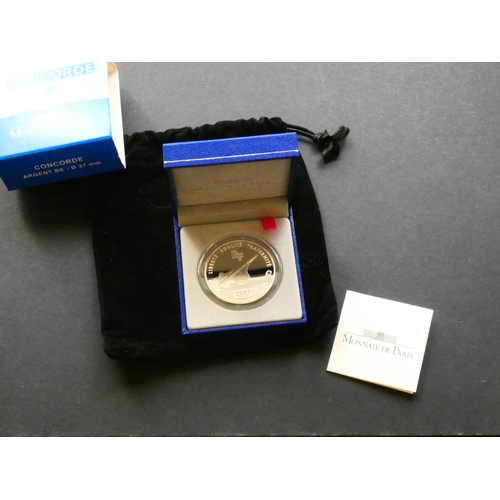 236 - FRANCE.  10 Euros, 2009, 40th anniversary of first test flight of Concorde, silver Proof, KM1596, ca... 