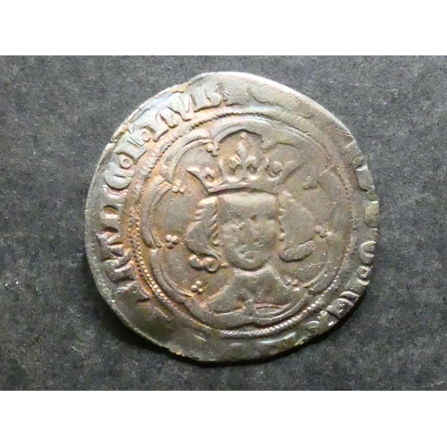 244 - ENGLAND.  Edward III (1327-1377), silver Groat, 4.53g, 4th coinage, pre-treaty period (1351-1361), L... 