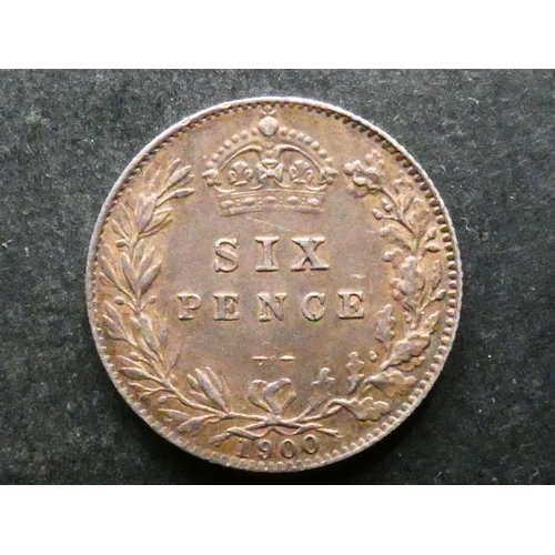 263 - UNITED KINGDOM.  Sixpence.  1900, S-3941, VF