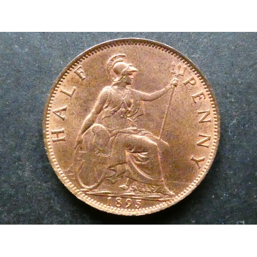 266 - UNITED KINGDOM.  Halfpenny.  1895, S-3962, AUNC, nearly full lustre, light spotting.